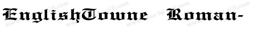 EnglishTowne Roman字体转换